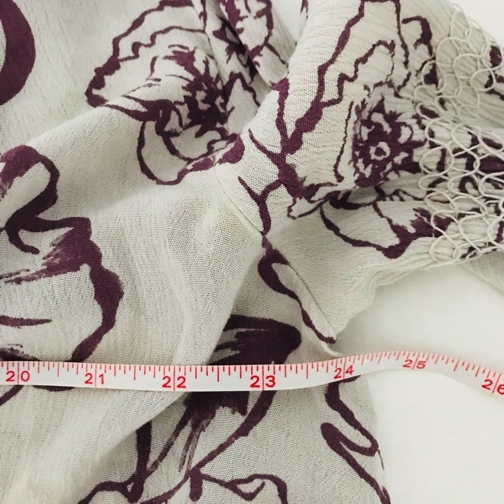 Free People | Lost In You Tunic Dress Floral Size XS Gray Tree Swing Keyhole - Picture 8 of 9